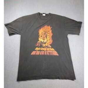 Vintage Harley Davidson Shirt Mens XL Tiger Flame Attitude Distressed Fade Biker